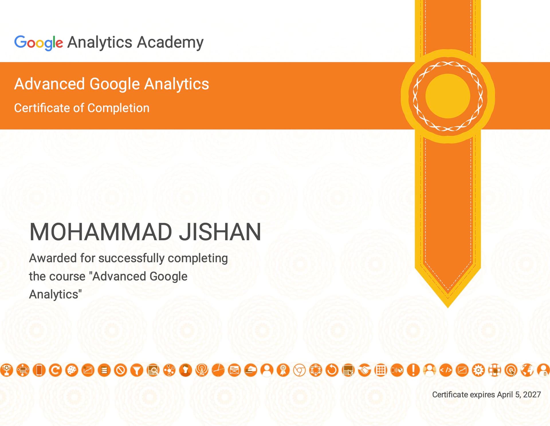 Advanced Google Analytics Certification