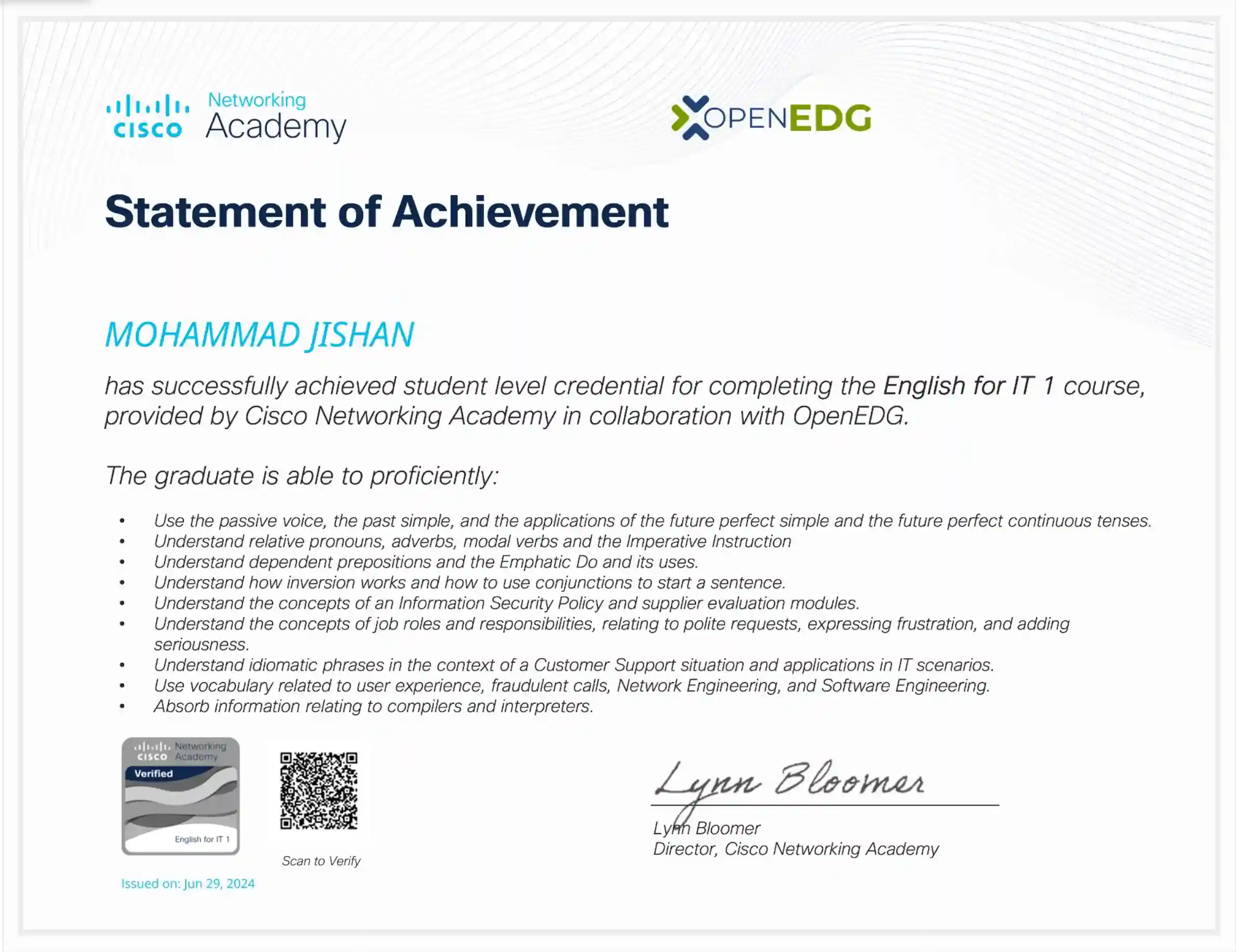 English for IT 1 – Professional Communication