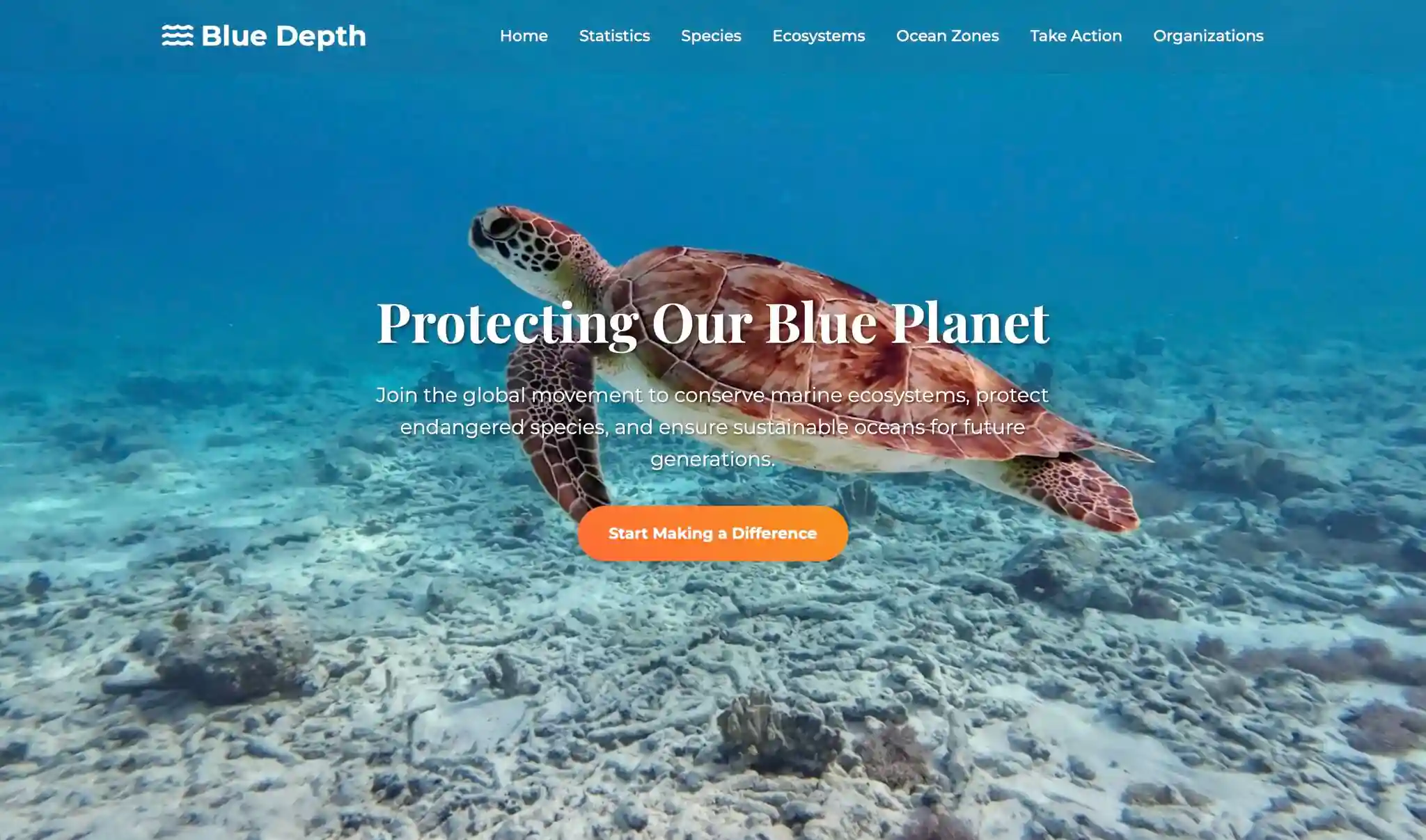 Blue Depth — Marine Ecosystem & Ocean Sanctuary