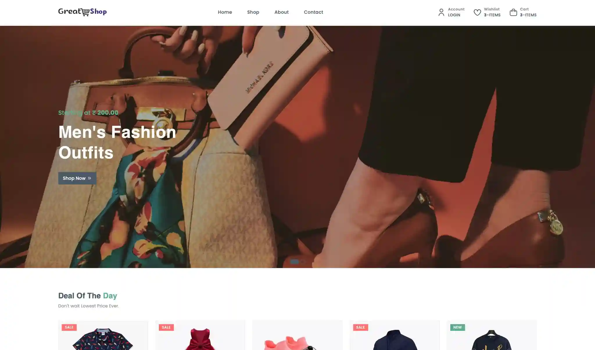 GreatShop — Men's Fashion & Lifestyle Storefront
